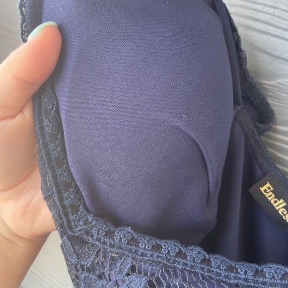 Endless Blu Lace Mini Dress Navy Size L - Picture 5 of 10